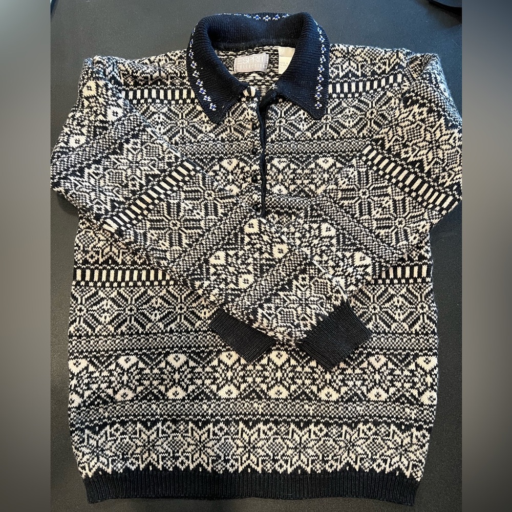 Vintage Esprit Nordic style sweater M